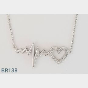 STERLING SILVER 'PULSE' NECKLACE - 51543/288