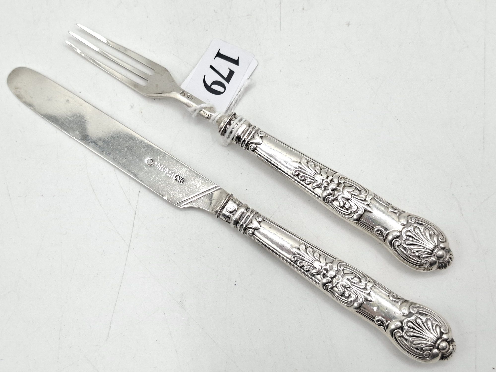 Georgian Sterling Silver Childs Knife And Fork Set