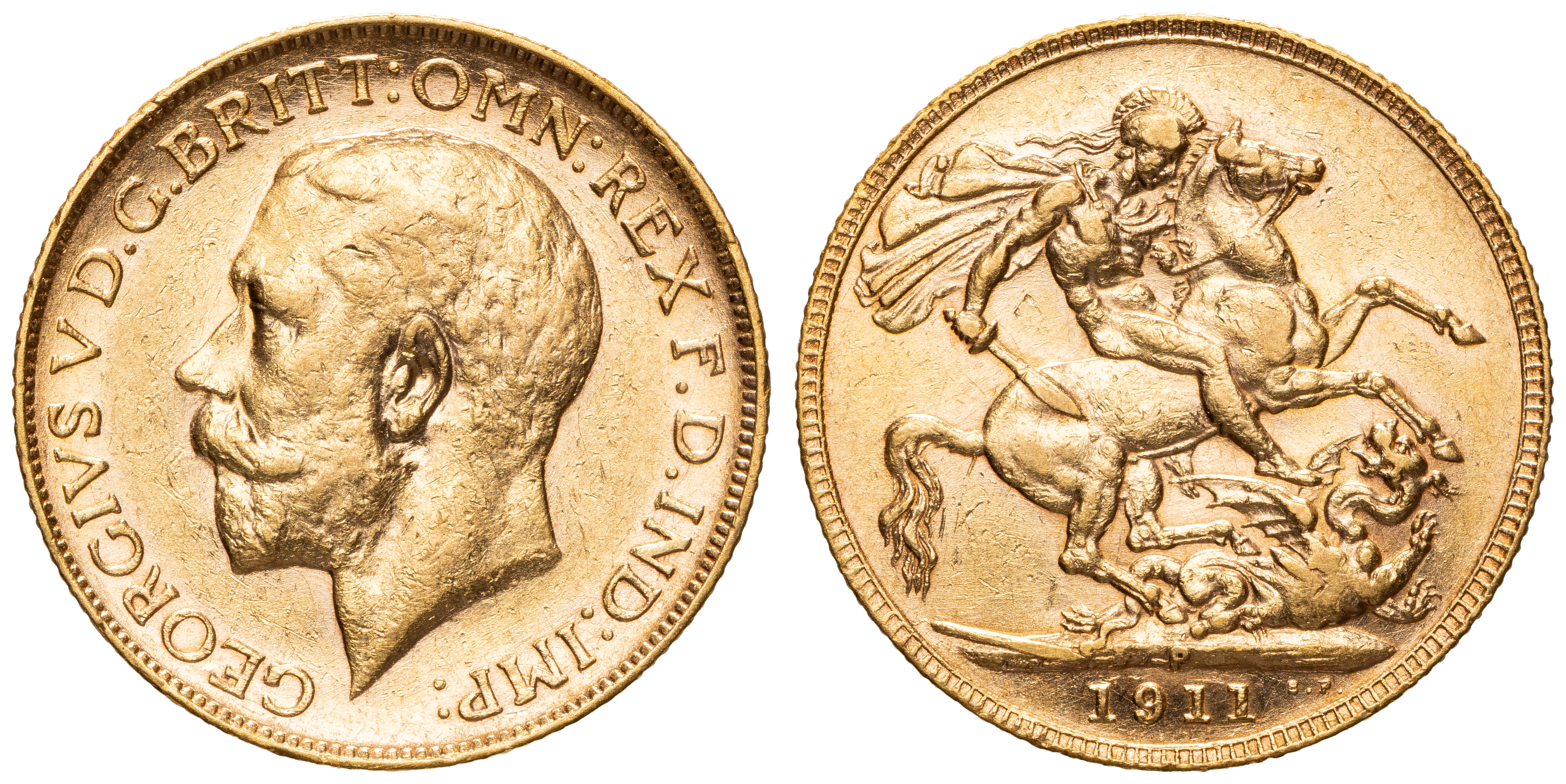 George V, Sovereign, 1911-M, EF