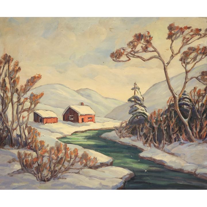 Theresa Rothstein ''Winter Landscape'' Oil