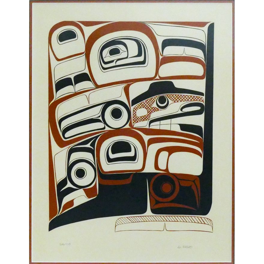 Duane Pasco ''Red and White Box Design'' Signed Serigraph