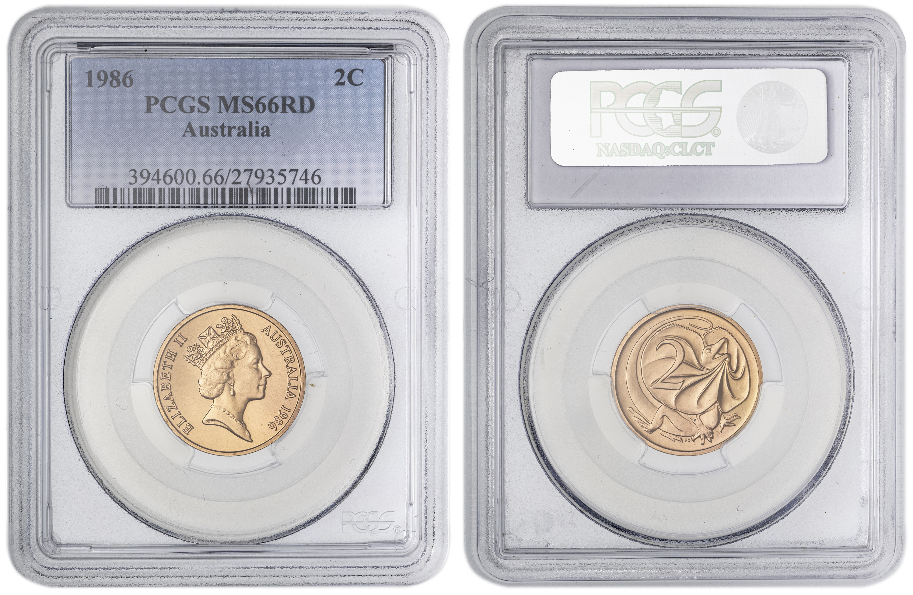 Two Cent, 1986, PCGS MS66RD