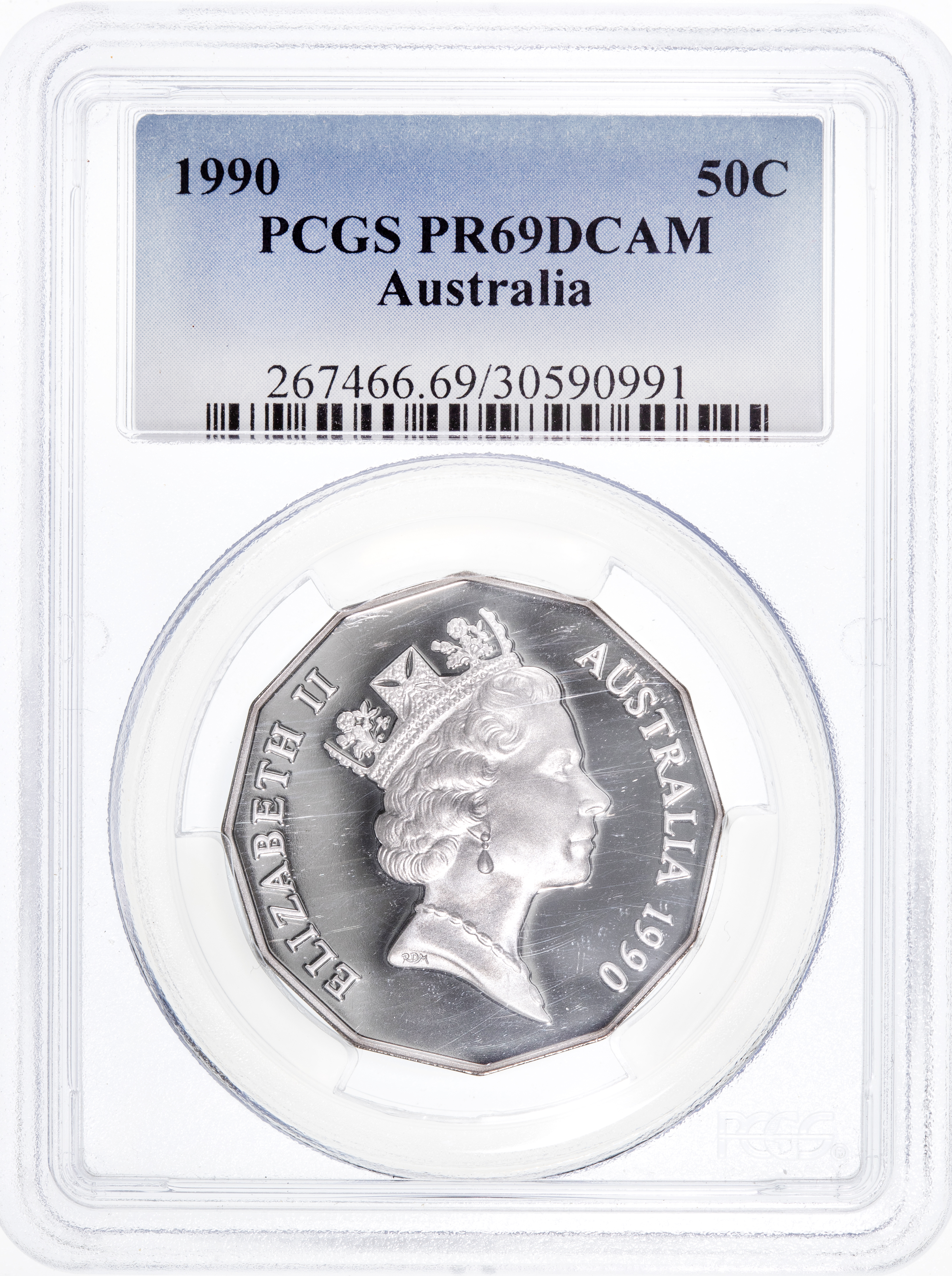 Fifty Cent, 1990, PCGS PR69DCAM