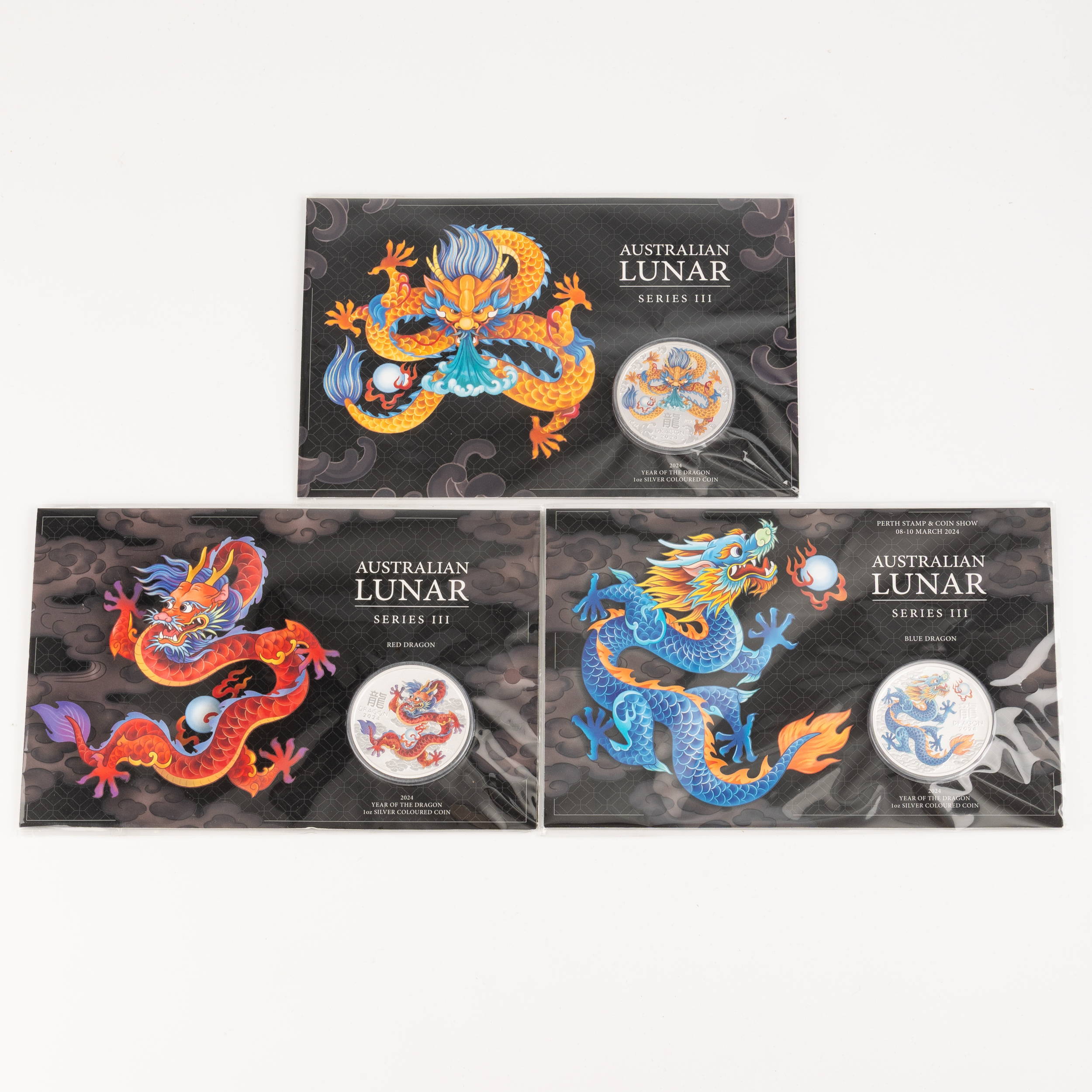 Elizabeth II, Perth Mint - Lunar Series III Year of the Dragon, One Dollar, 2024, FDC