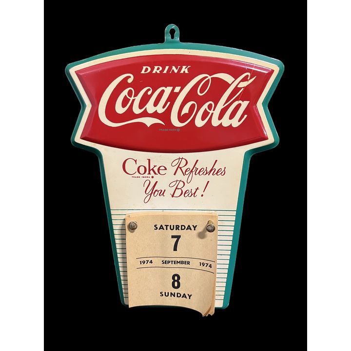 Coca Cola Coke Refreshes You Best 1974 Calendar