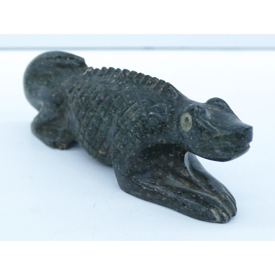 Old Native Stone Lizard Carving 5.5''