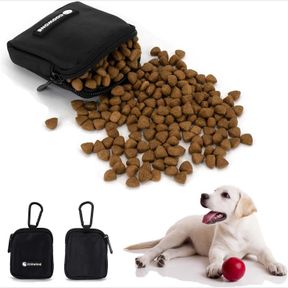 COOWONE WATERPROOF DOG WALKING BAG CROSSBODY BAGS DOG TREAT POUCH FOR PET TRAINING, PUPPY TREAT TOTE, TREAT BAG, DOG MOM PURSE (BL