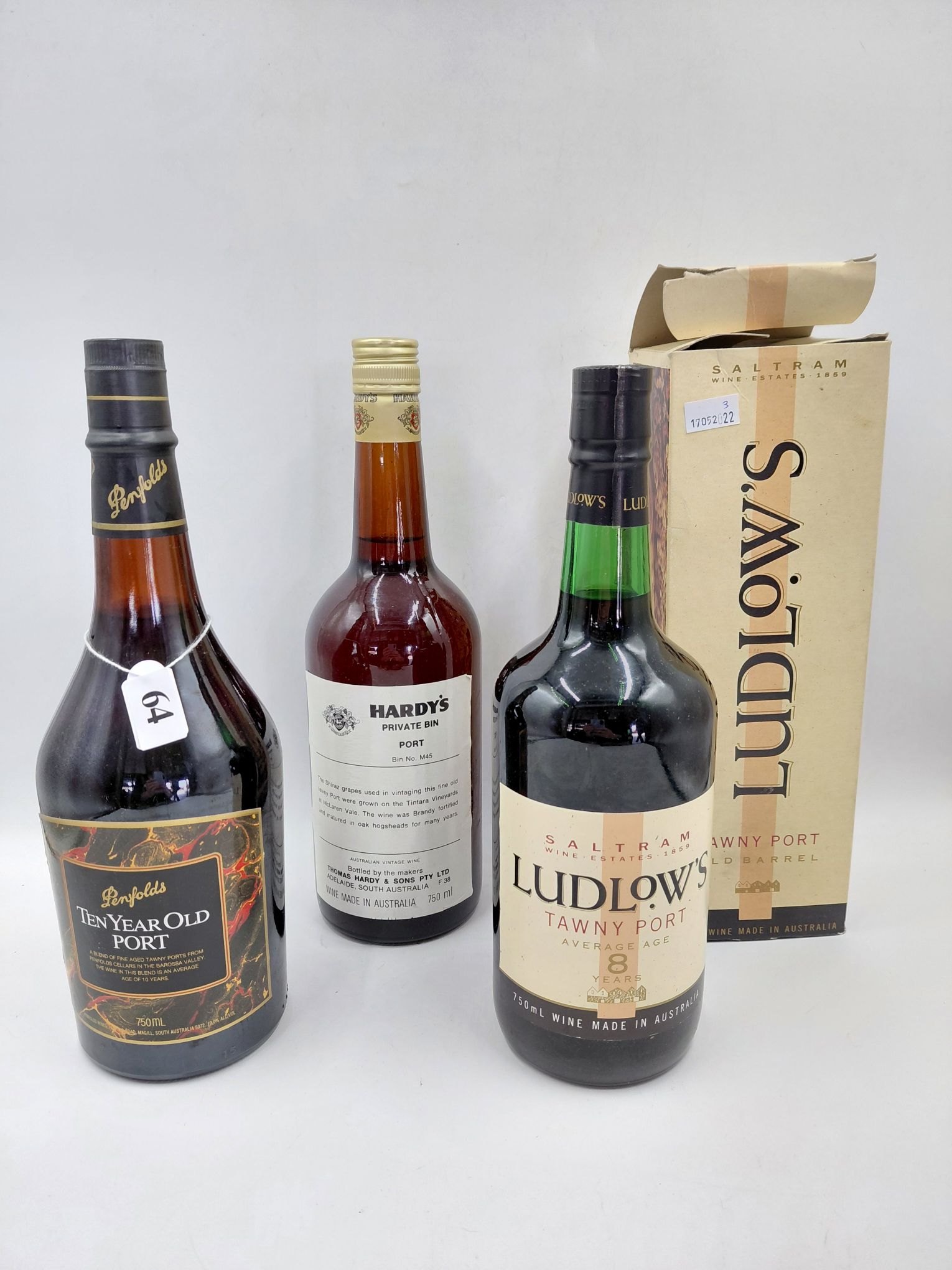 64 · 3 BOTTLES OF PORT
