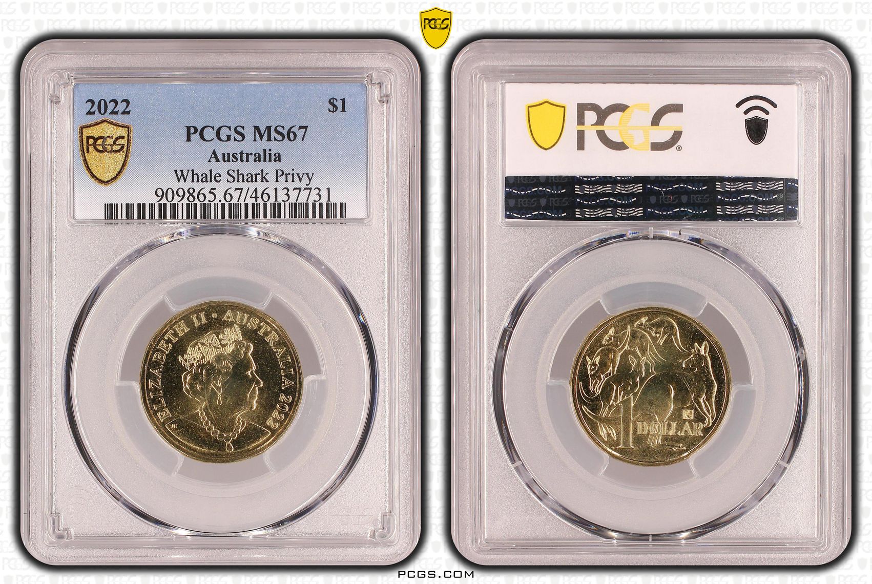 , One Dollar, 2022, PCGS MS67