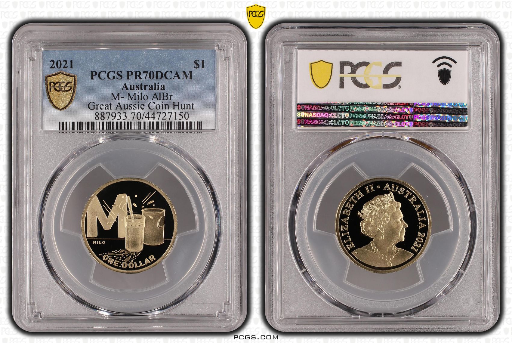Elizabeth II, M- Milo AlBr, One Dollar, 2021, PCGS PR 70DCAM