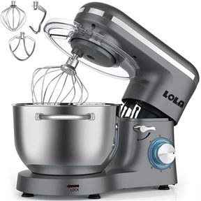 Lola 1100W 6.2L Kitchen Machine Stand Mixer Stand Bowl Mixer Grey |