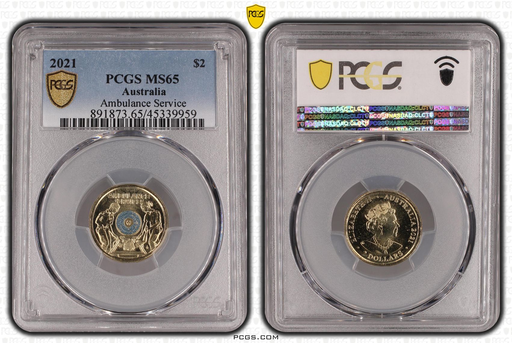 2021 Australia Two Dollar, $2 Ambulance Service PCGS - MS65 -959
