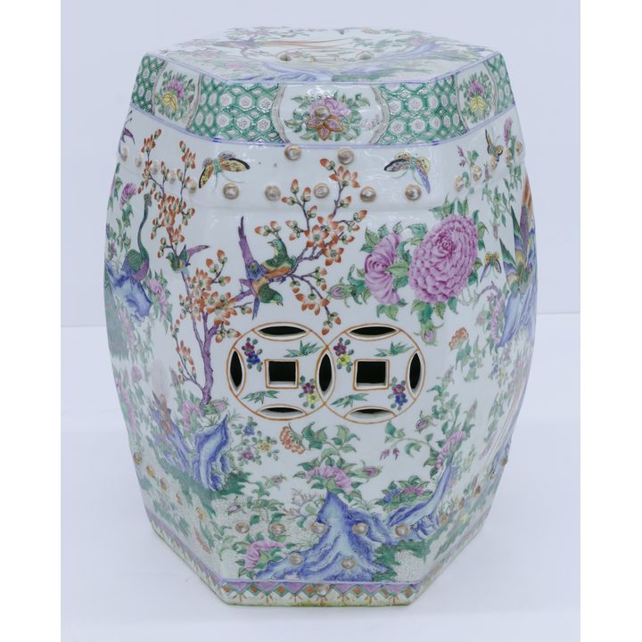 Chinese Republic Famille Rose Garden Seat