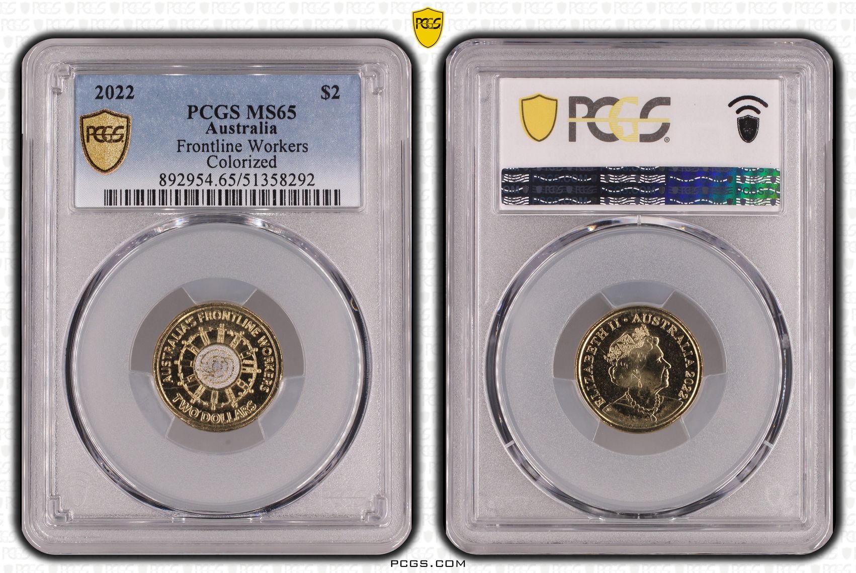 Frontline Workers Colorized, Two Dollar, 2022, PCGS MS65