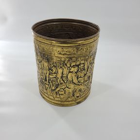 Vintage Brass Coal / Kindling Bucket Decorative