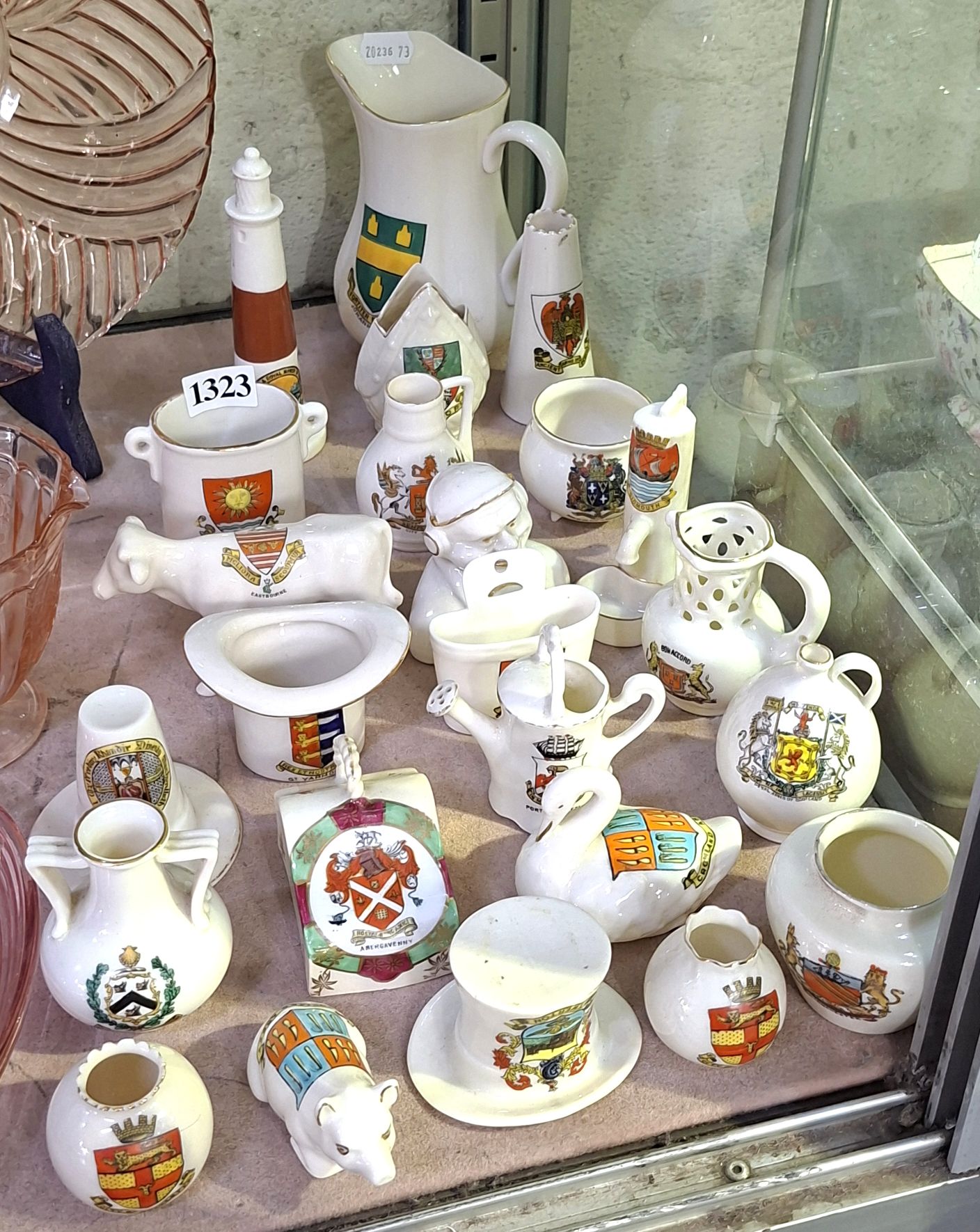 1323 · ASSORTED CRESTED WARE