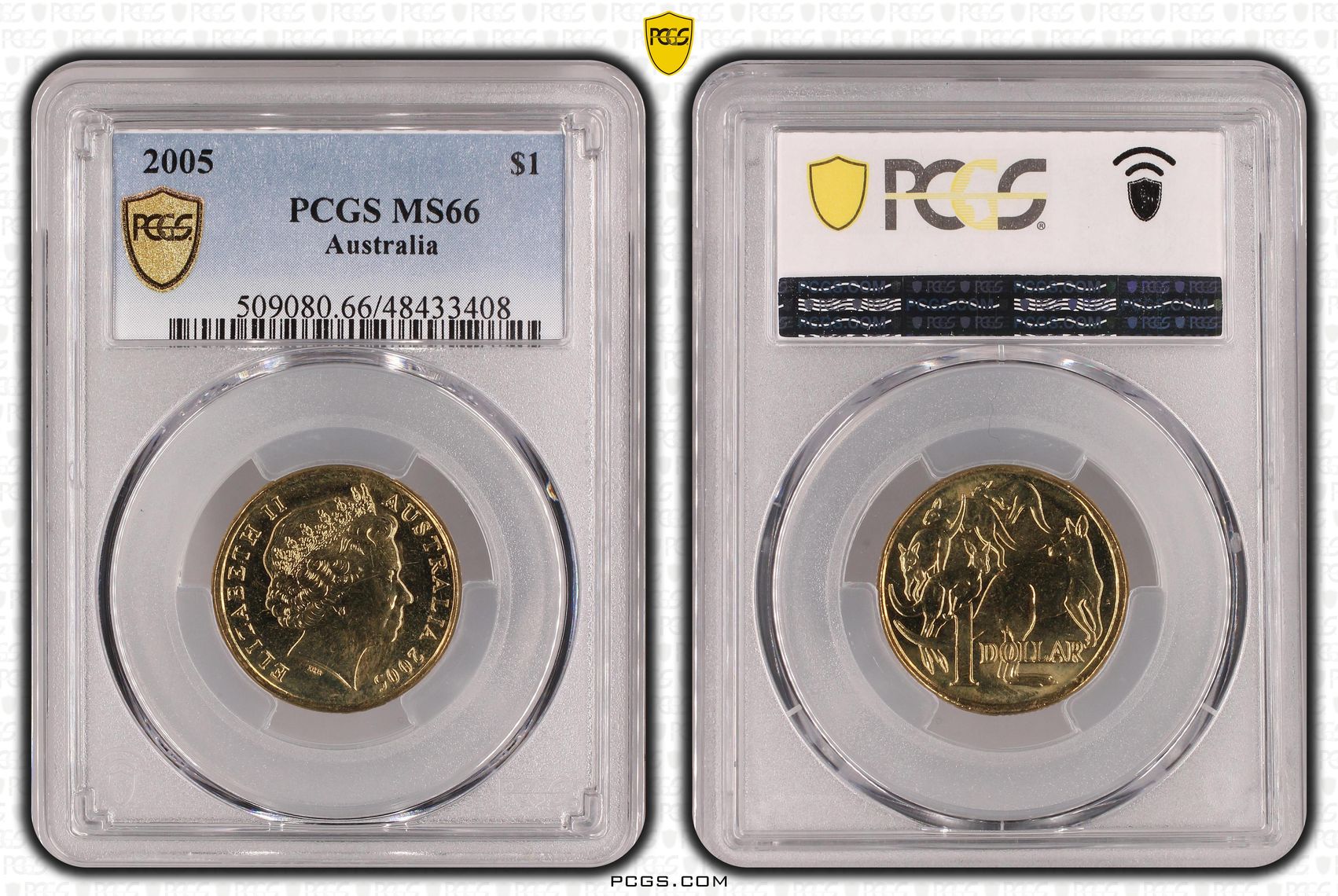 Elizabeth II, One Dollar, 2005, PCGS MS66