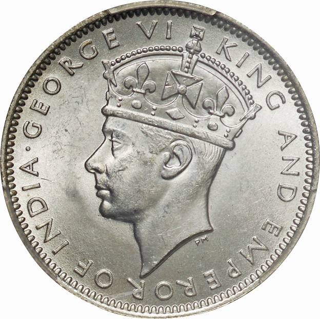 マラヤ-Malaya. PCGS MS64. Silver. 20セント(Cent). ジョージ6世像 20 