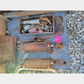 Pair of Hydraulic Cylinders and Other Rusty Items