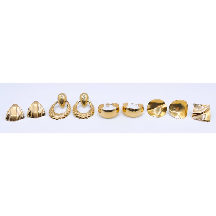 Box 14k Thin Large Earrings - 12.4 Grams TW