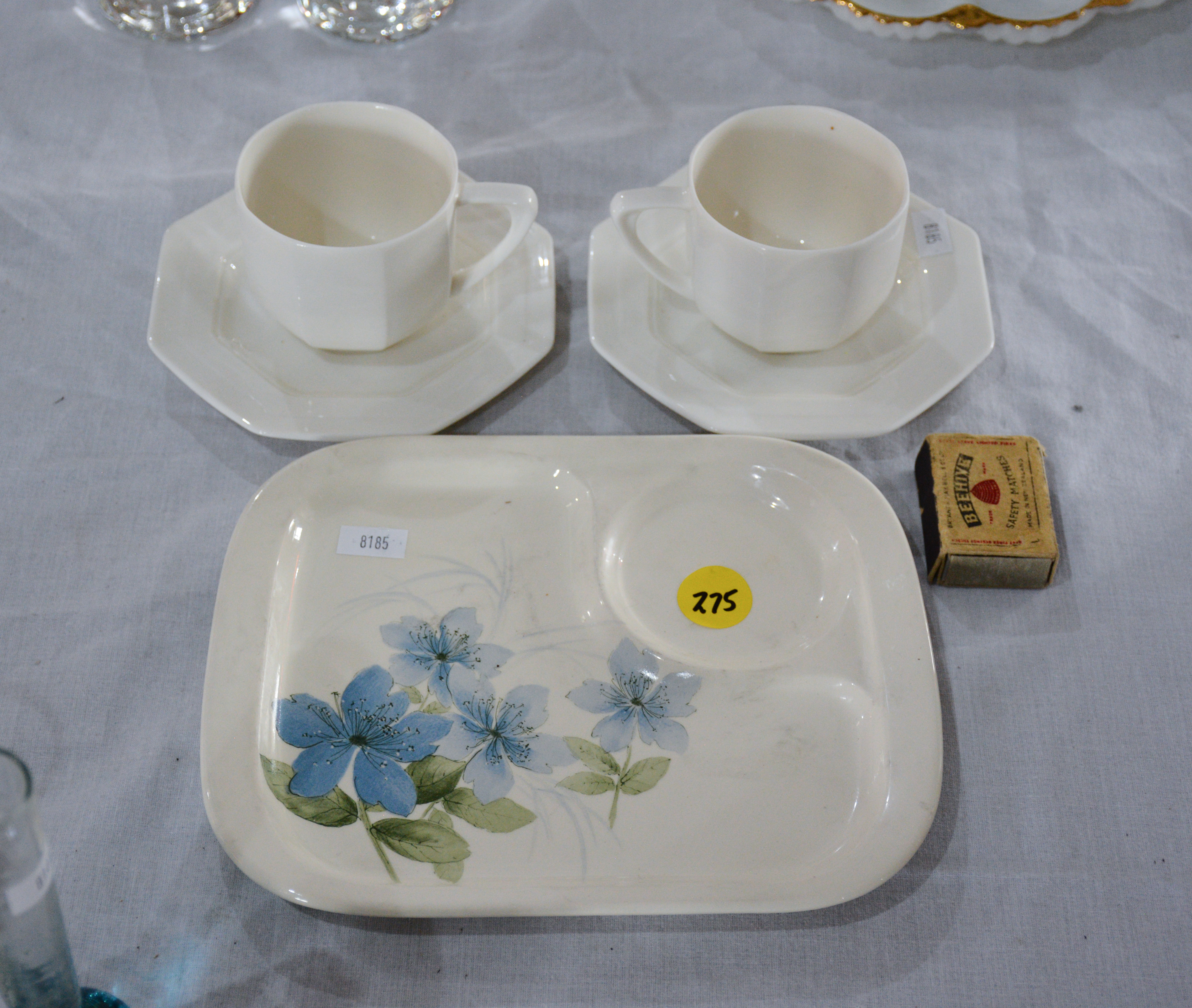 Teacups/Saucers x 2 and Platter — NZ auction result