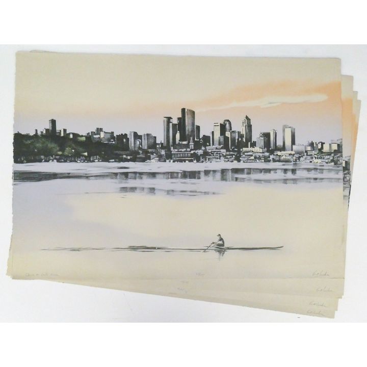 6pc Kent Lovelace ''Dawn on Lake Union'' Lithographs