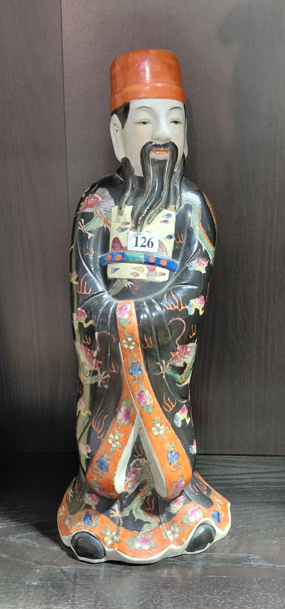126 · TALL CHINESE PORCELAIN STATUE