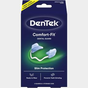 DENTEK COMFORT-FIT DENTAL GUARD FOR NIGHTTIME TEETH GRINDING, COMFORT-FIT GUARD, 2 COUNT(PACK OF 1)