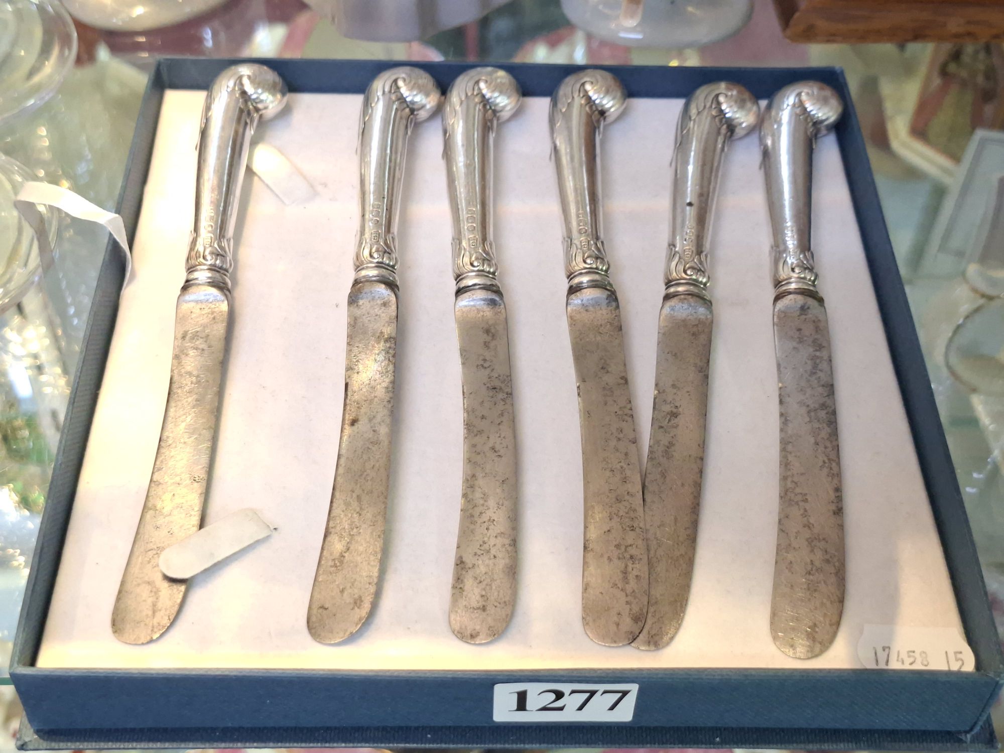 A Set Of Sterling Silver Handled Knives