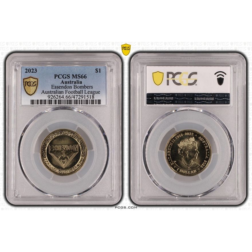 AFL - Essendon Bombers, One Dollar, 2023 POP Report 4/1, PCGS MS 66