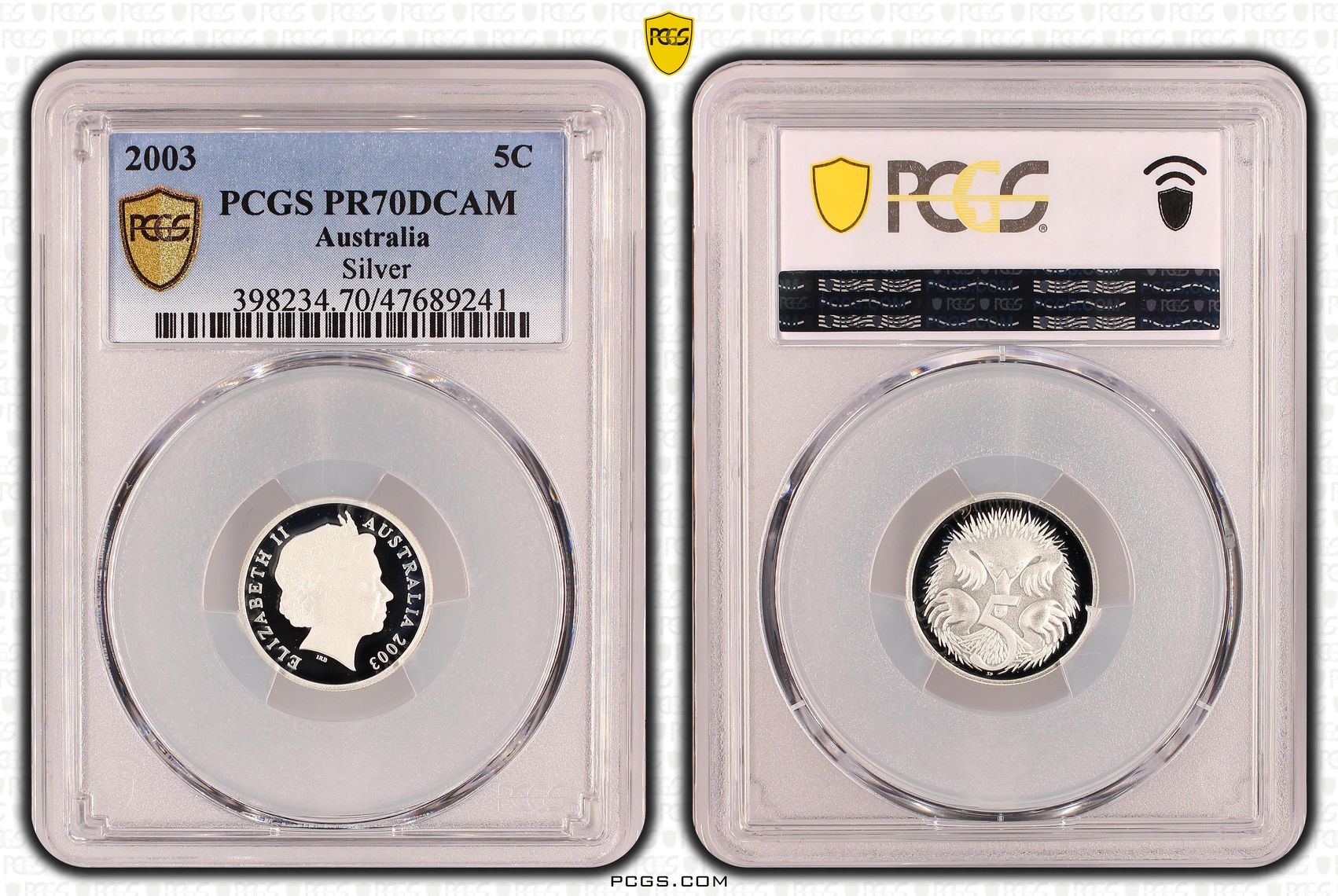 Elizabeth II, Silver, Pop 20/0, Five Cent, 2003, PCGS PR70DCAM