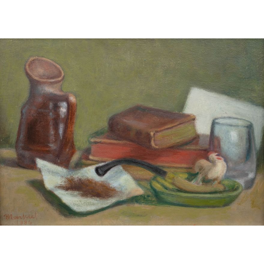 Jakub Markiel | Martwa natura z fajką, 1984 r.