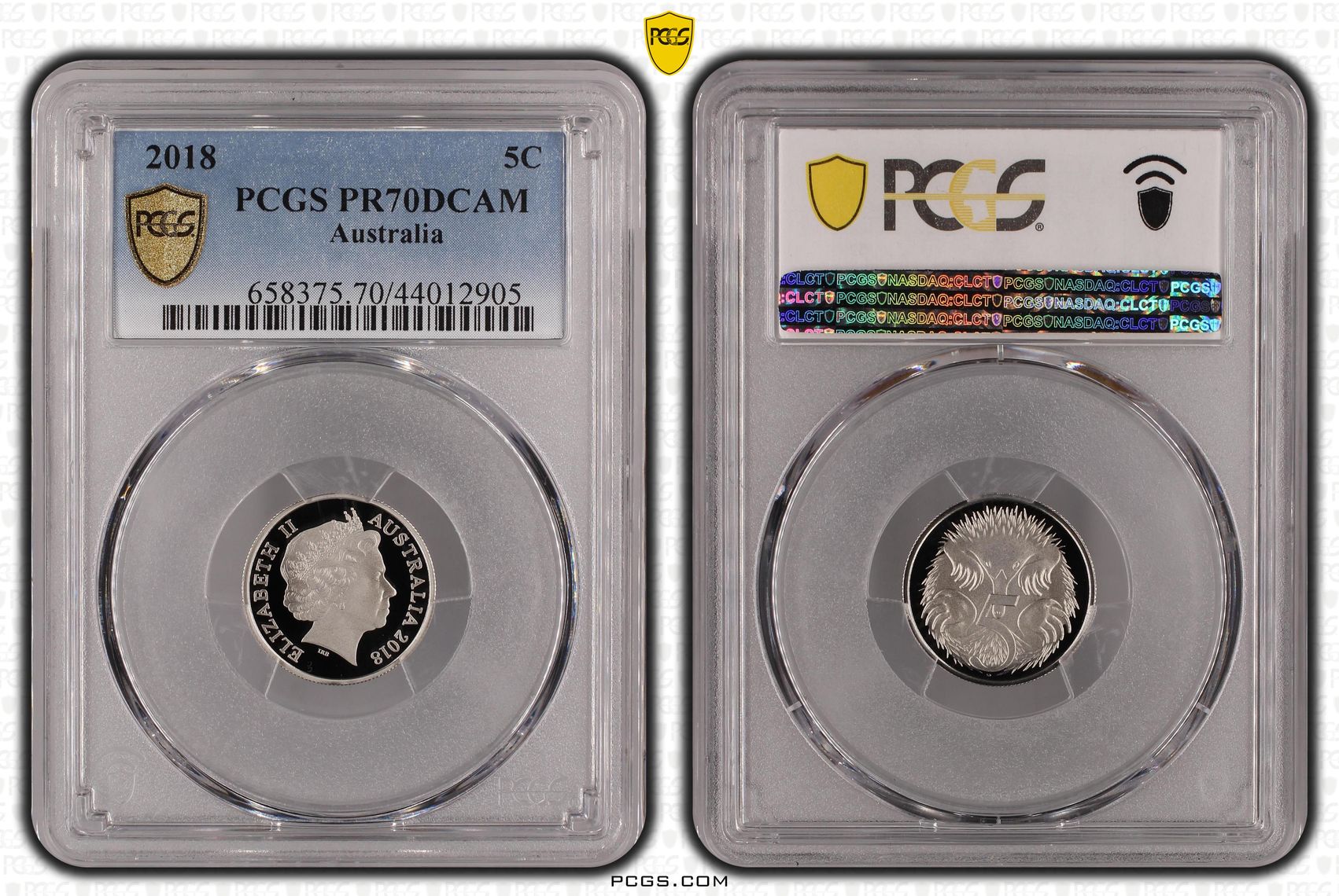 418 · 2018 Australia Five Cent, 5c PCGS - PR70DCAM POP 50/0 -905