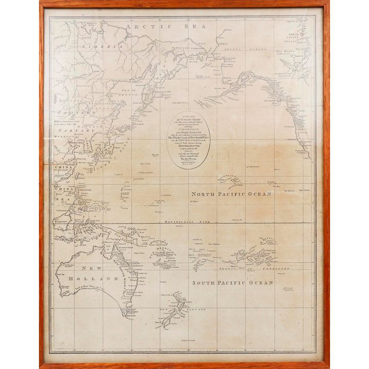CHART OF NORTH & SOUTH PACIFIC, A New and Accurate Chart of the Discoveries of Capt. Cook, and other later Circumnavigators,