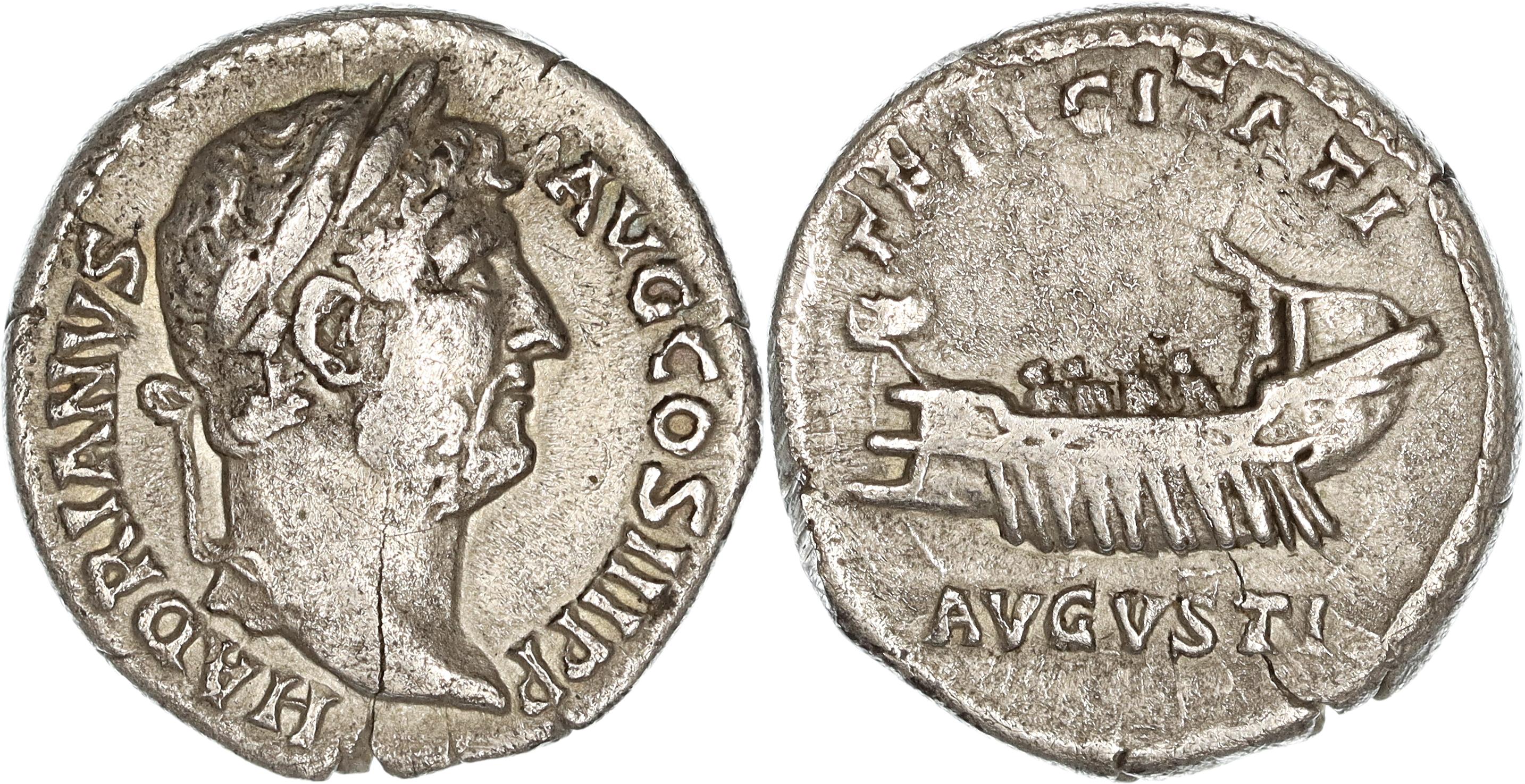 Roman Empire, Hadrian, Silver Denarius, 134-138 AD, nVF