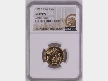 2020 ELIZABETH II GOLD SOVEREIGN MS69 DPL