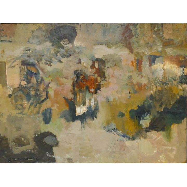 Antonio Zarco (1930-2018 Spanish) ''Norma I'' (Abstract) 1962 Oil on Canvas