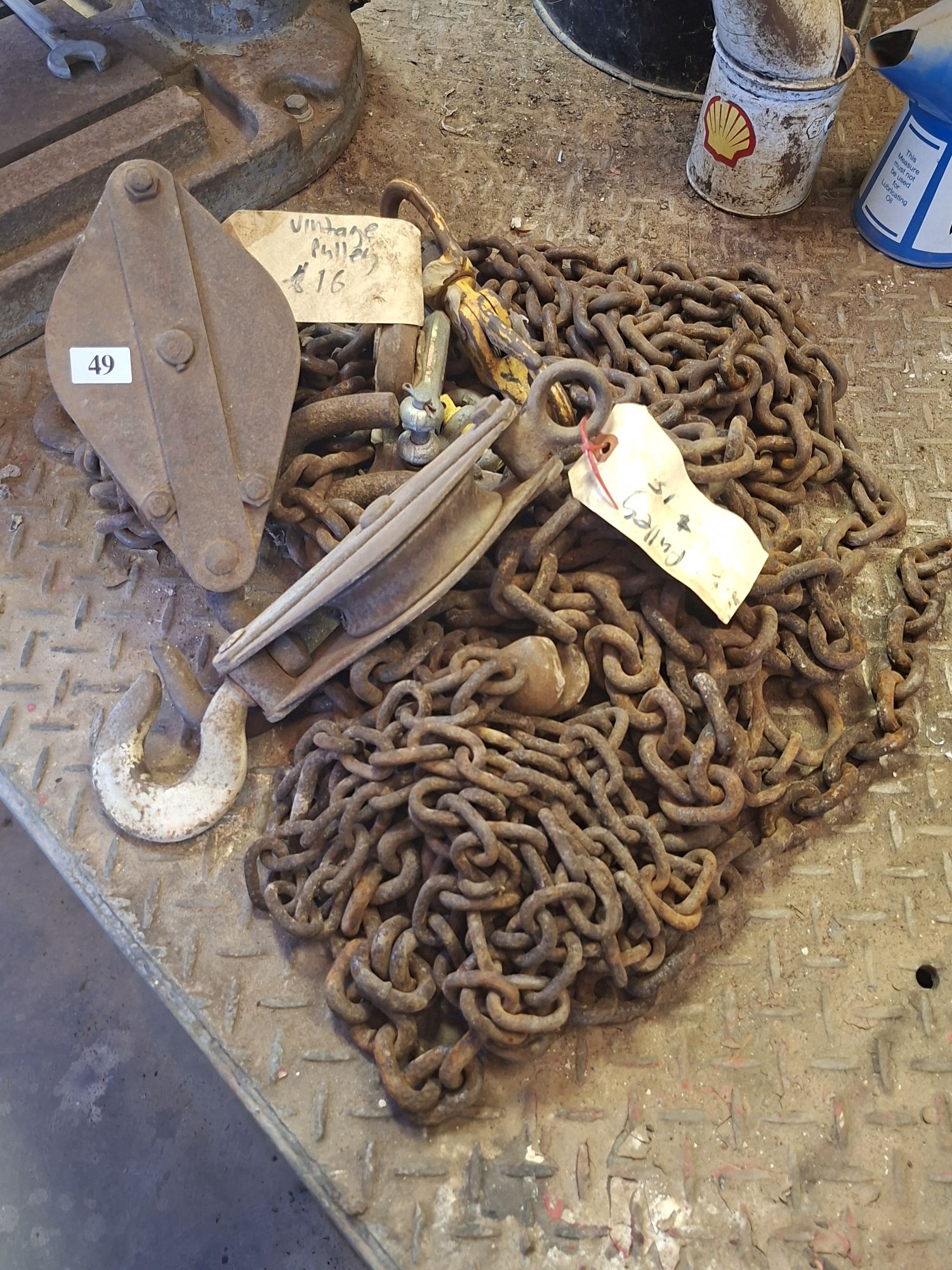 Old Pulleys And Chains