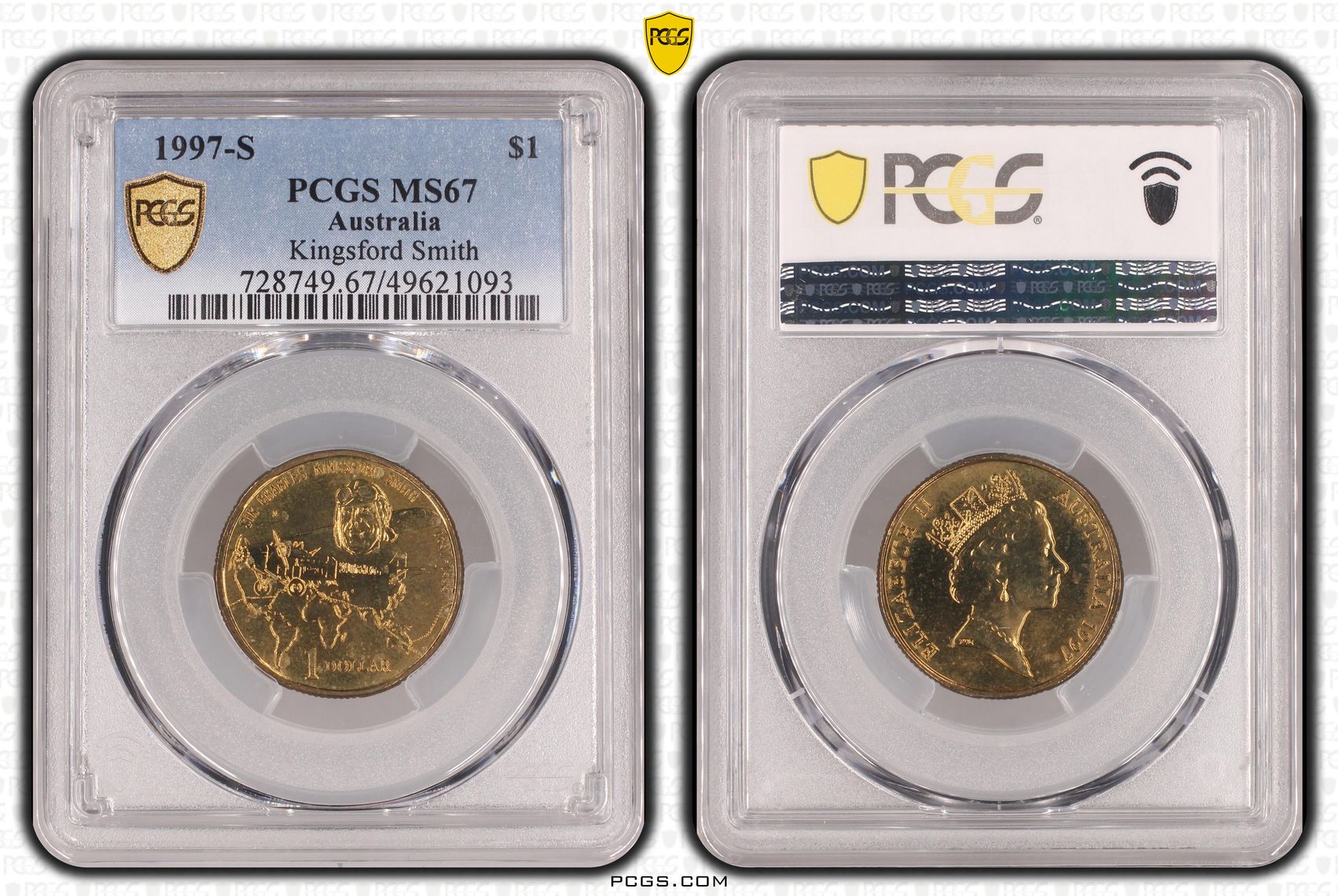 203 · Kingsford Smith , One Dollar, 1997-S, PCGS MS67