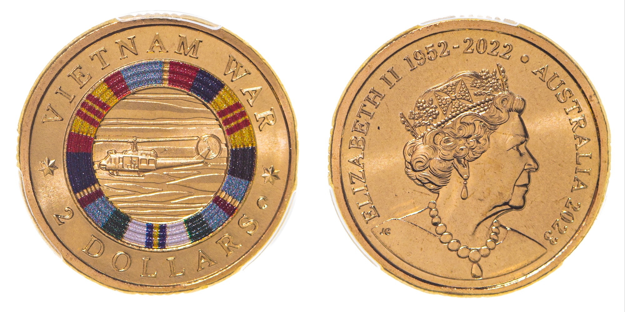 Elizabeth II, Vietnam War, Two Dollars, 2023-C, PCGS MS 68