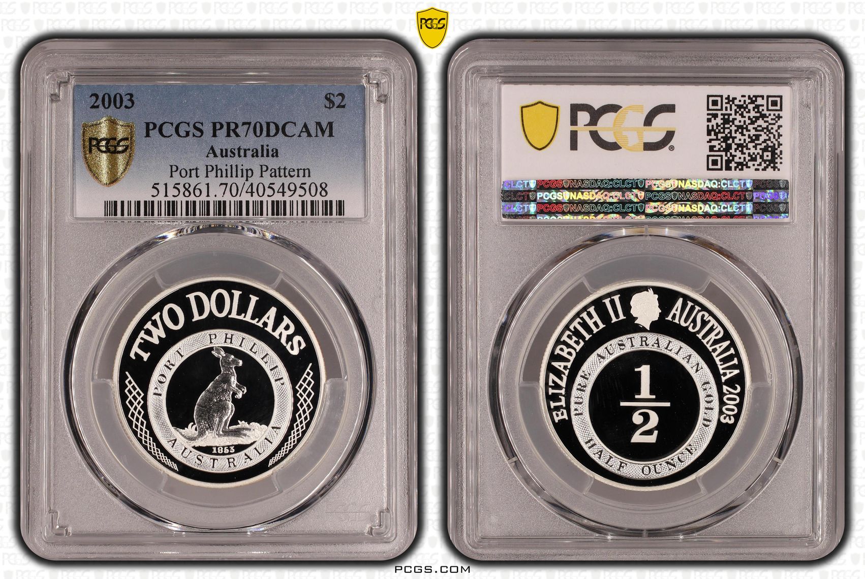 Port Phillip Pattern, Two Dollar, 2003, PCGS PR70DCAM