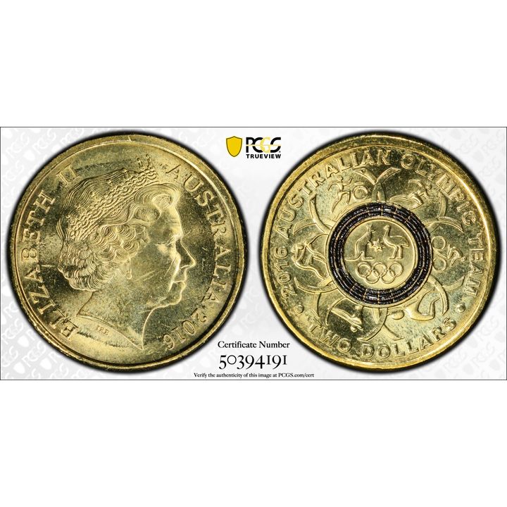 Olympic Team - Black, Two Dollar, 2016, PCGS MS66