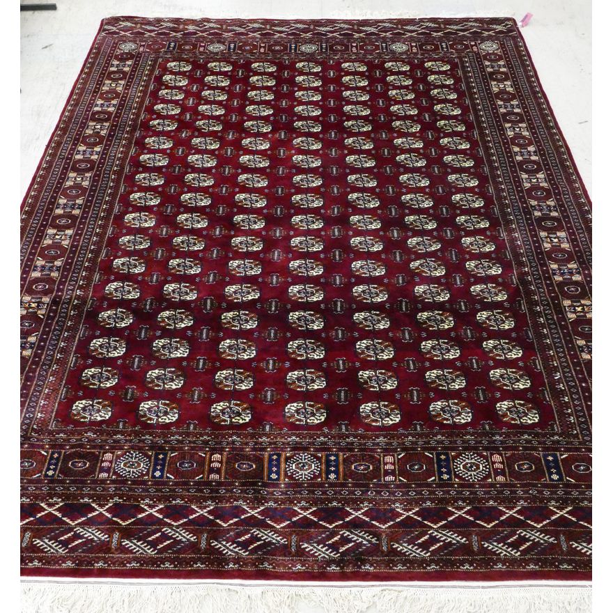 Fine Bokhara Red Oriental Room Size Rug 8'x10'