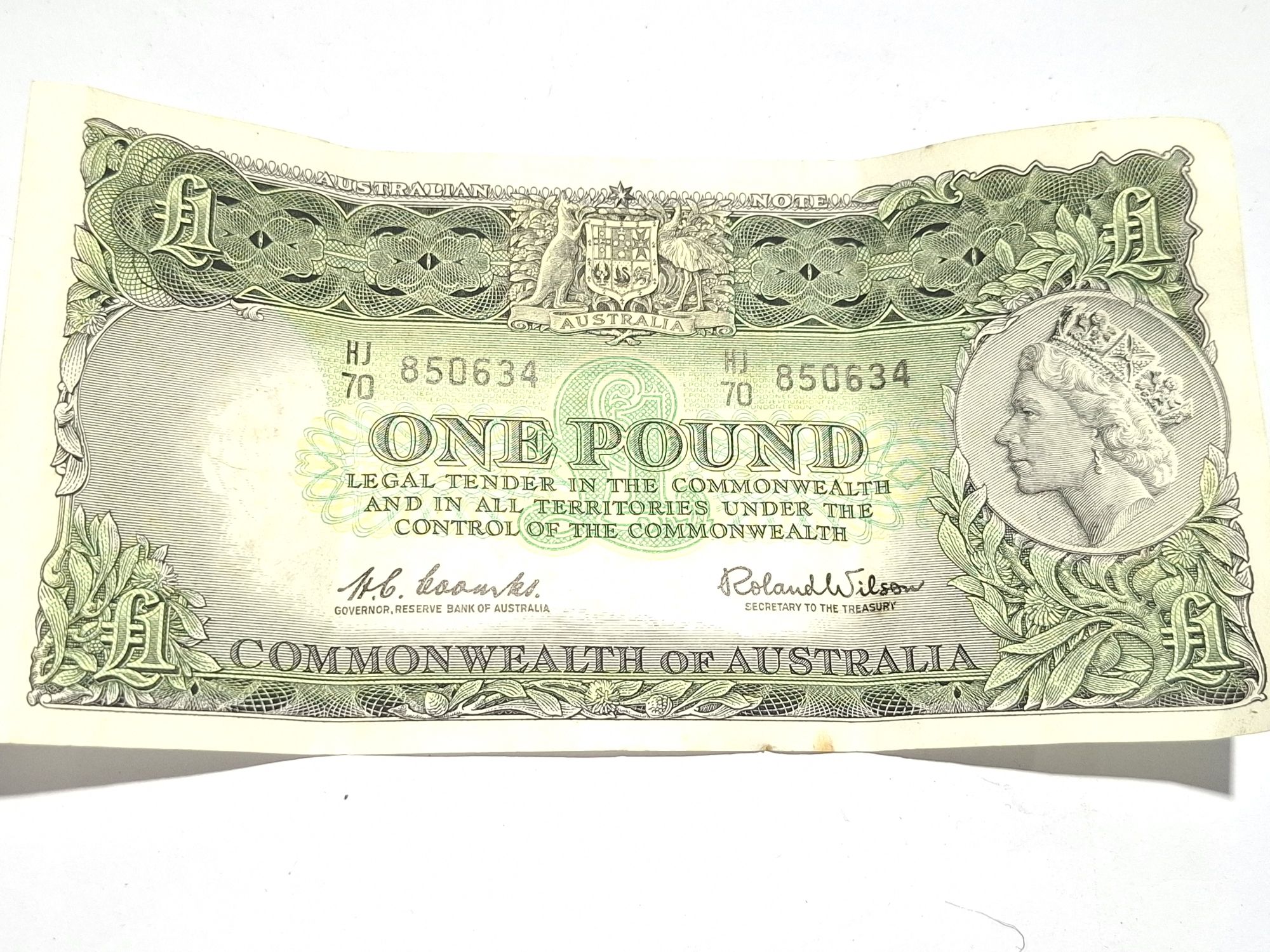 Commonwelth Of Australia One Pound Note