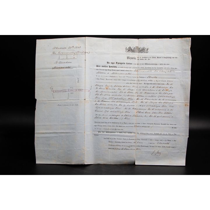 Land Grant [Signed George Grey] to Keremeneta Porikapa