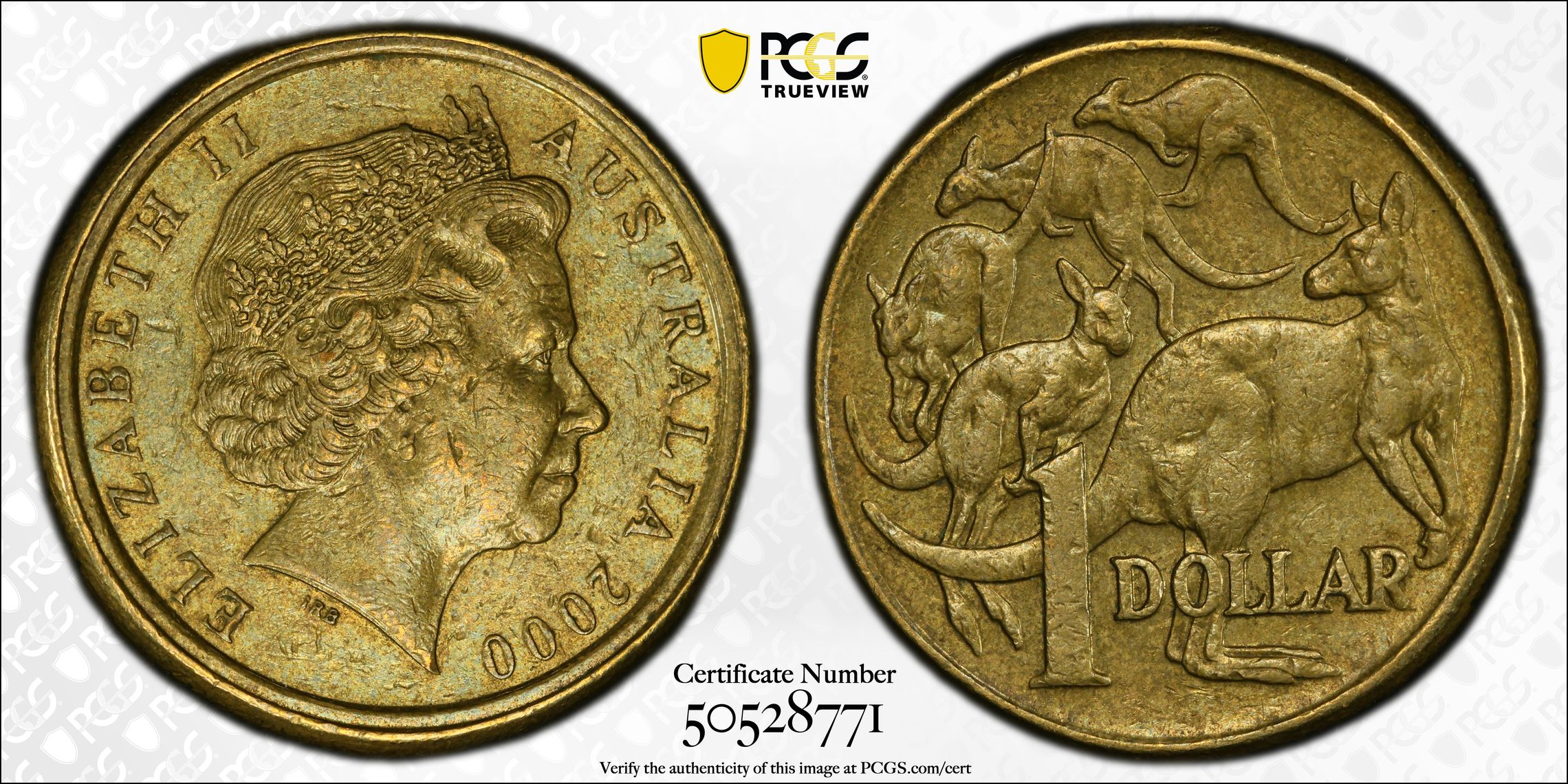 Mule-Struck w/10C Obv Die, One Dollar, 2000, PCGS AU53