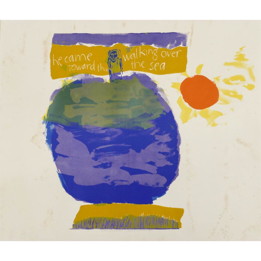 Corita Kent ''Walking Over the Sea'' 1962 Screenprint