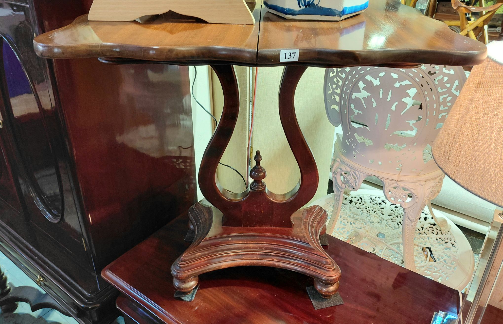 137 · MAHOGANY TEA TABLE