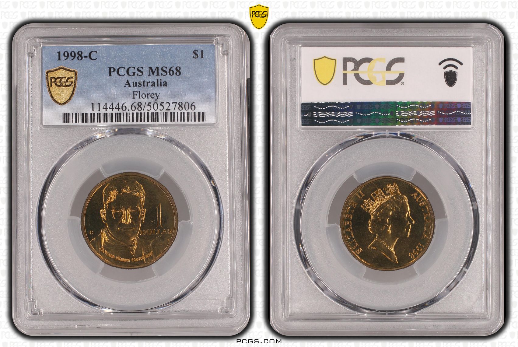 Florey, POP 14/0, One Dollar, 1998-C, PCGS MS68