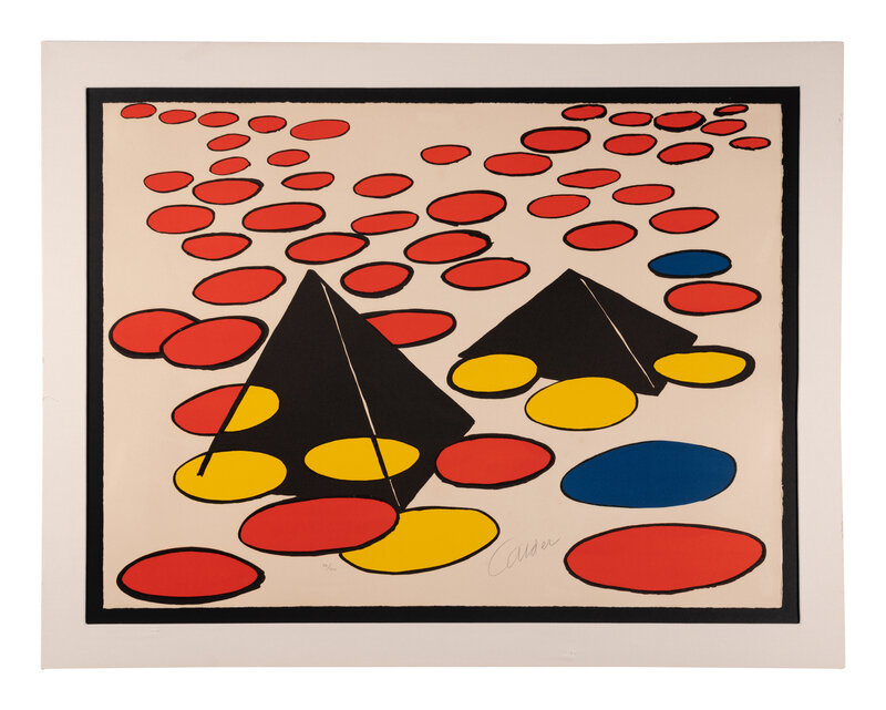 Alexander Calder
(American, 1898-1976
Black Horizontal Pyramids, 1975